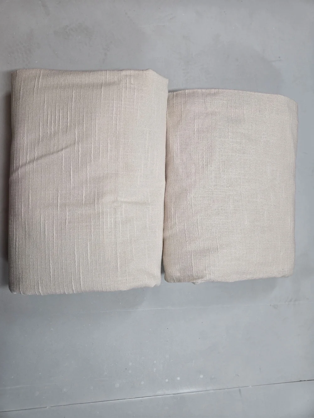 QUINCE Set Of 2 48x84 Cotton Slub Curtains Natural 0780